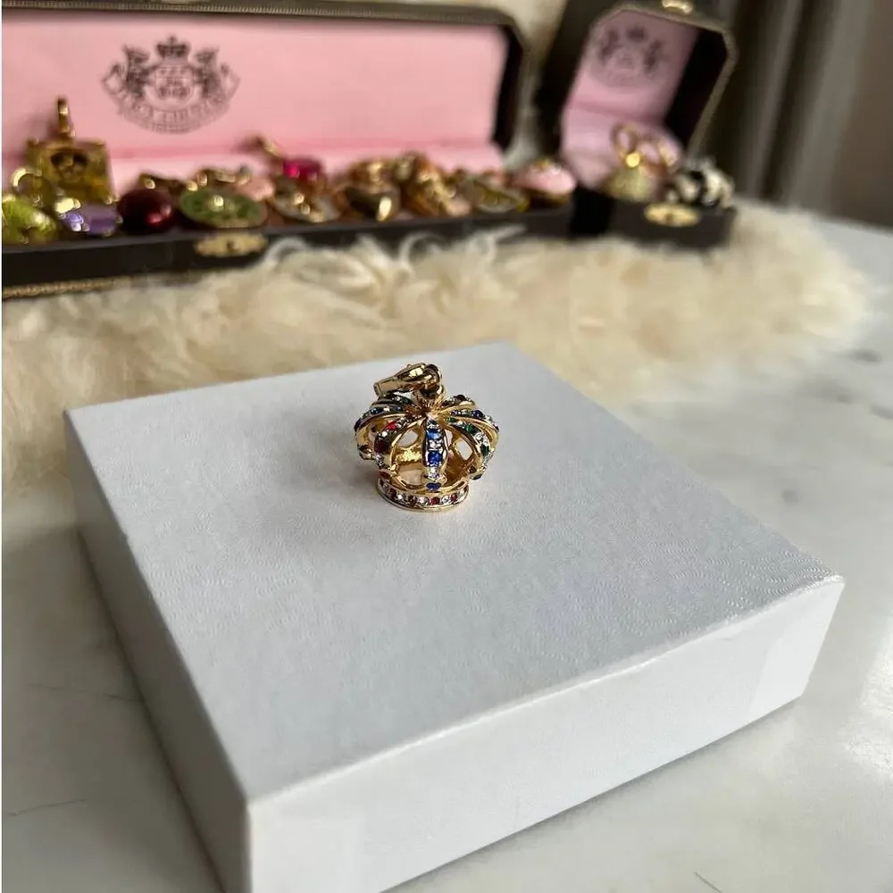 Retired Juicy Couture Multicolor King Crown Charm